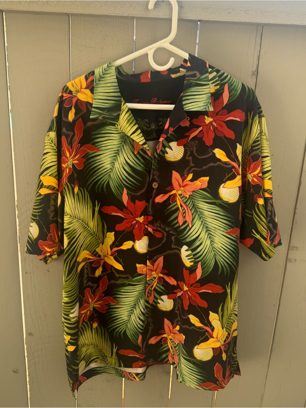 Tommy Bahama Christmas Themed Hawaiian Shirt, Silk XL